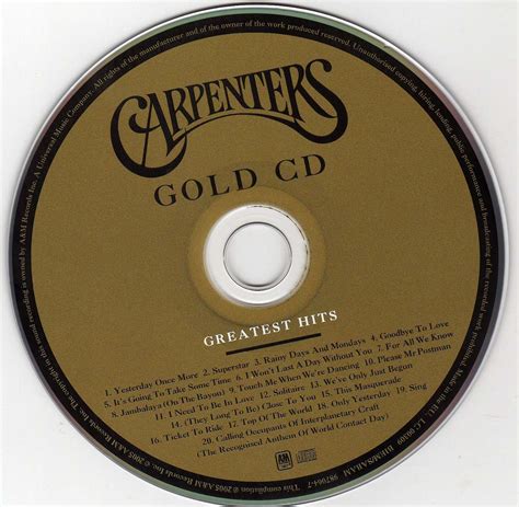 Dvd The Carpenters Gold Greatest Hits R Em Mercado Livre