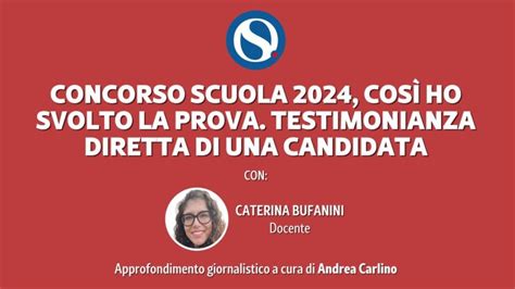 Concorso scuola infanzia e primaria il racconto di Caterina Così ho