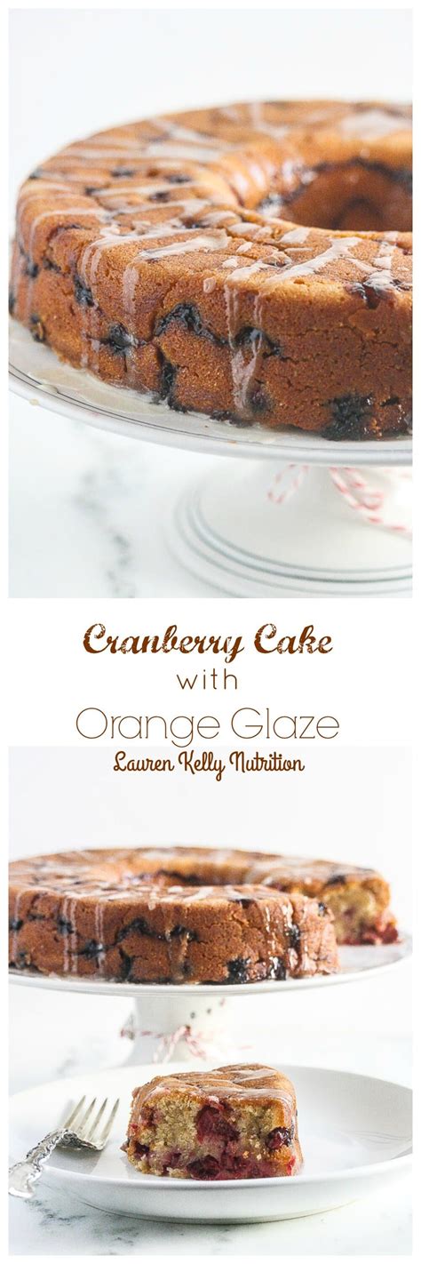 Cranberry Cake with Orange Glaze - Lauren Kelly Nutrition