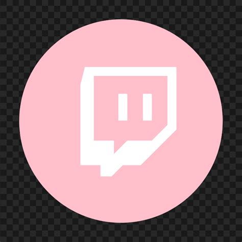 Hd Light Pink Twitch Tv Round Icon Transparent Png Citypng