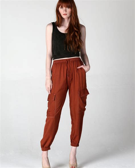 Angie Pant With Side Pocket And Elastic Ankle Cuff Creations Boutique