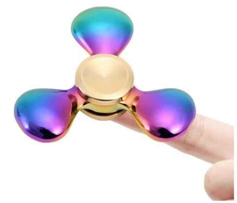 Rainbow Metal Round Edge Fidget Spinner Toy Game Shop