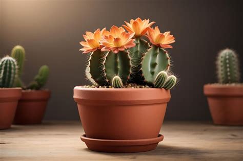 Cacto Orelha De Coelho Em Vaso De Terracota Foto Premium