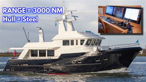 2 495M STEEL Liveaboard Trawler Yacht FOR SALE Delfino 64 YouTube