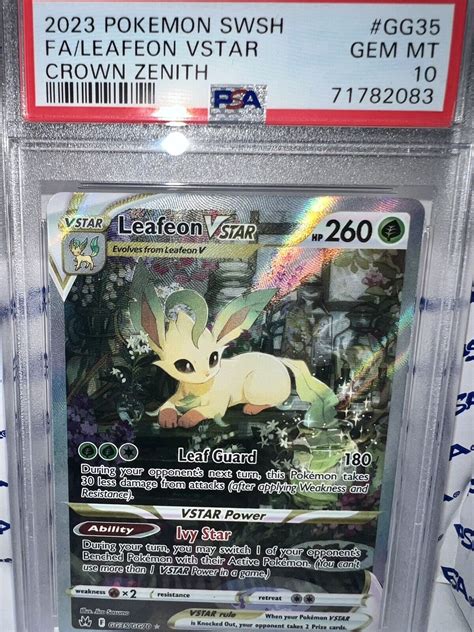 Pokemon Crown Zenith Leafeon Vstar Fa Galarian Gallery Gg Gg