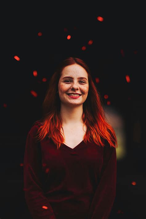 Redhead with Freckles Wearing Makeup · Free Stock Photo