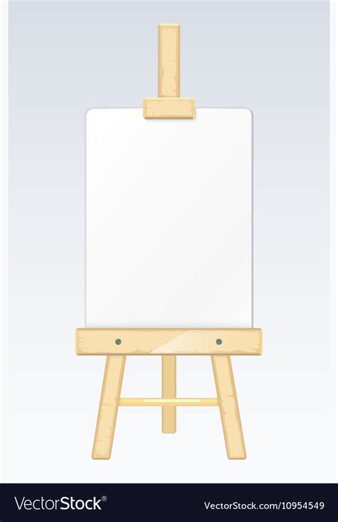 Easel painting desk drawing board with blank Vector Image