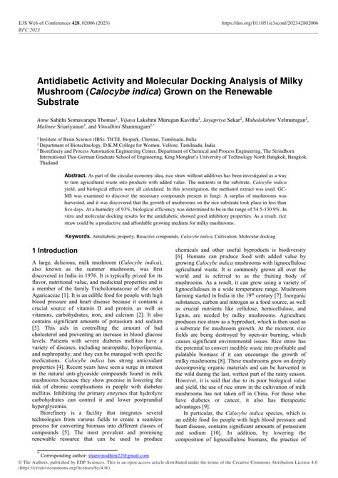 PDF Antidiabetic Activity And Molecular Docking Analysis Of Milky