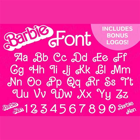 Retro Barb Logo Barb Movie Font Ttf Barbi Font S Barbi Font Barbi