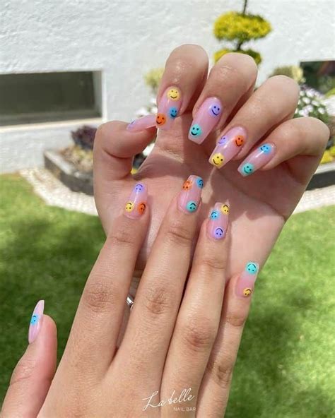 20 Cute Smiley Face Nails To Try Prada And Pearls Nails Spring