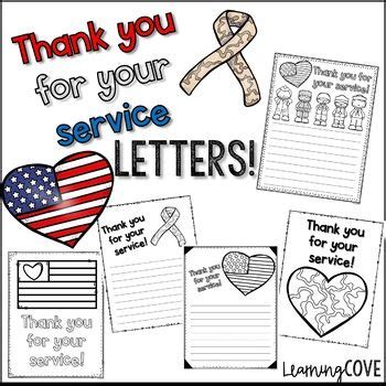 Thank You For Your Service Letters Perfect For Veteran S Day