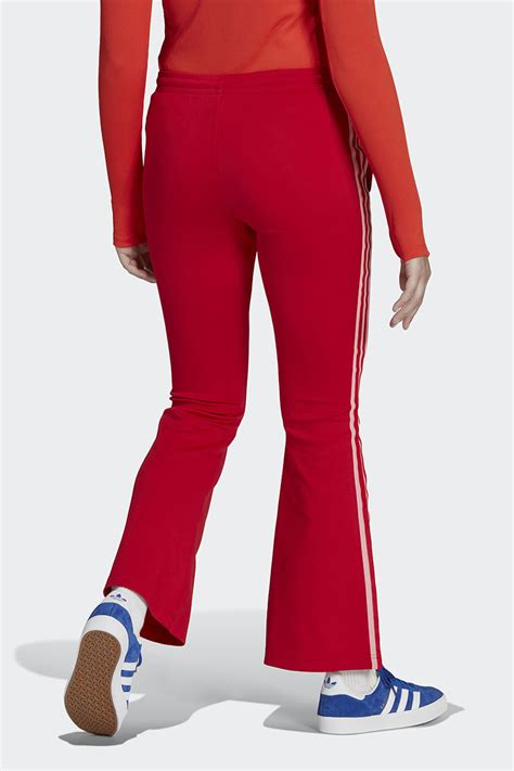 Adidas Originals Adicolor Heritage Now Flared Tracksuit Bottoms Scarlet Stylerunner