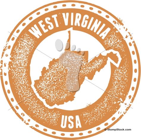 Vintage West Virginia Usa State Stamp Seal Stompstock Royalty Free