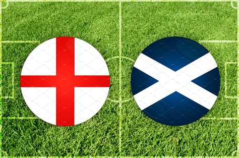 England vs Scotland football match | Custom-Designed Illustrations ~ Creative Market