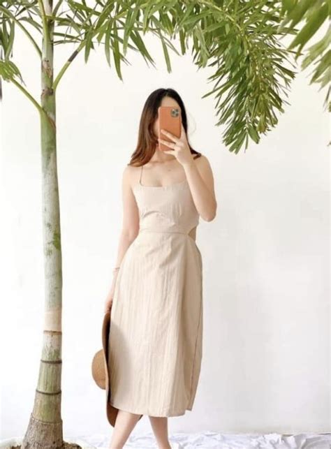 Halter Nude Mini Dress On Carousell