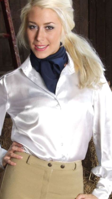 Scarf Shirt Satin Blouses White Shirts Scarf Styles Silk Satin