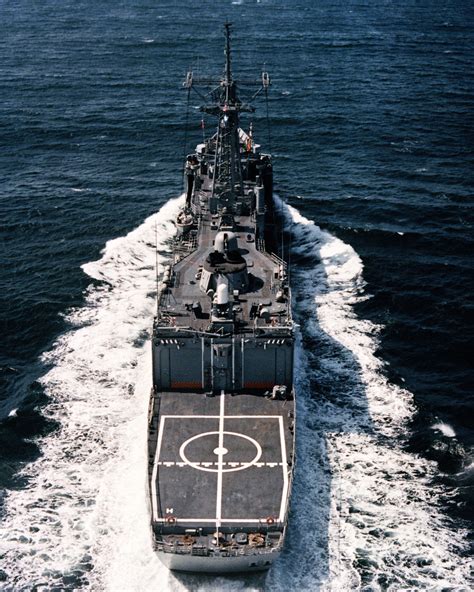 An Aerial Stern View Of The Guided Missile Frigate Crommelin Ffg