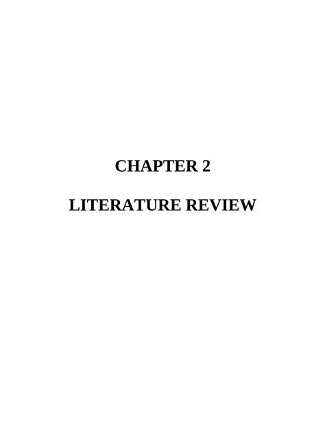 Pdf Chapter 2 Literature Review Information And Shodhganga