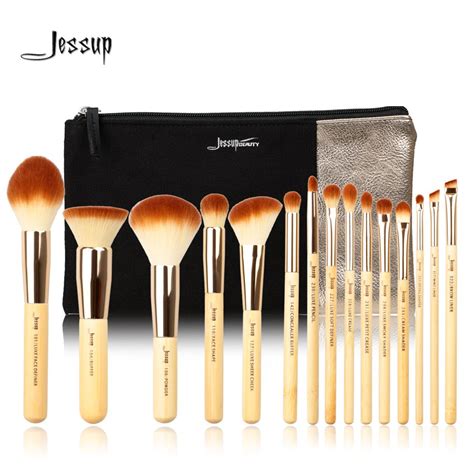 Jessup Brand 15pcs Beauty Bamboo Professional Makeup Brushes Set T140