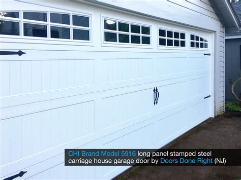 Chi Model Stamped Steel Carriage House Garage Door In Montclair