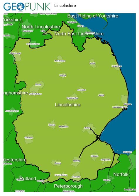 Road Map Of Lincolnshire