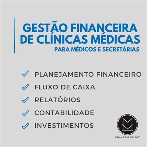 Curso de gestão financeira para Clínicas Médicas