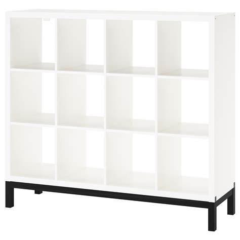 KALLAX стеллаж с основанием белый/черный 147x129 см | IKEA Latvija