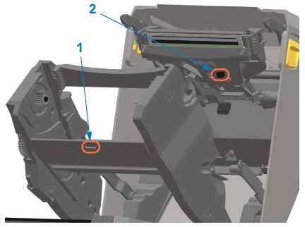 Cleaning the Sensor – Upper Half of the ZD420 Ribbon Cartridge Printers