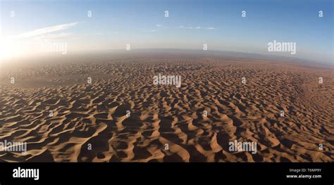 Aerial Panorama In Sahara Desert At Sunrise Stock Photo Alamy