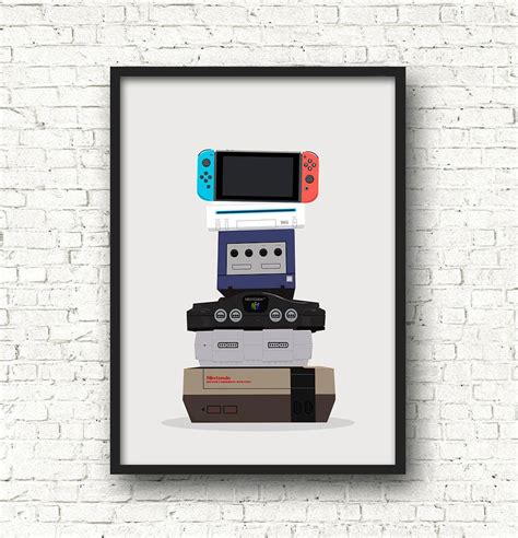 Nintendo Evolution Poster Print Gaming Mario A3 A4 Geek | Etsy