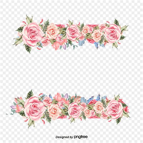 Watercolor Floral Border Design