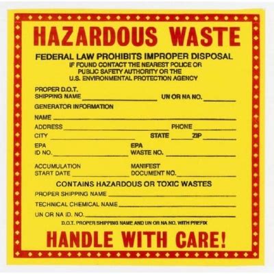 Hazardous Waste Drum Labels | Enviro-Equipment, Inc.