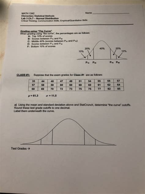 Name Math 1342 Elementary Statistical Methods Lab 3