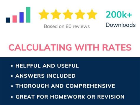 Calculating With Rates Worksheet Teaching Resources