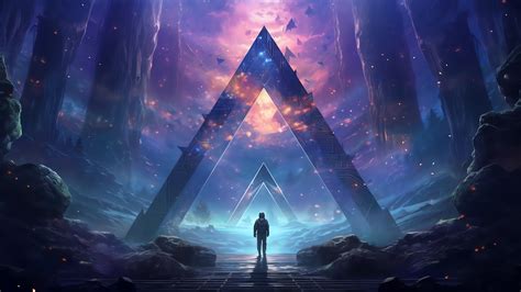 Alone Pyramid Digital Art 4K 3060j Wallpaper PC Desktop