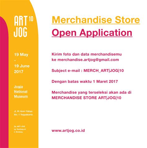 Art Jog On Twitter Open Call Merchandise Art Jog Masih