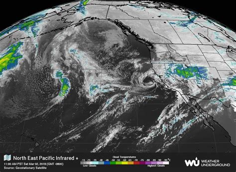 North East Pacific | Global Infrared Satellite | Satellite Maps ...