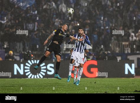 Clayton Silva Of Casa Pia Ac L With Marko Grujic Of Fc Porto R Seen