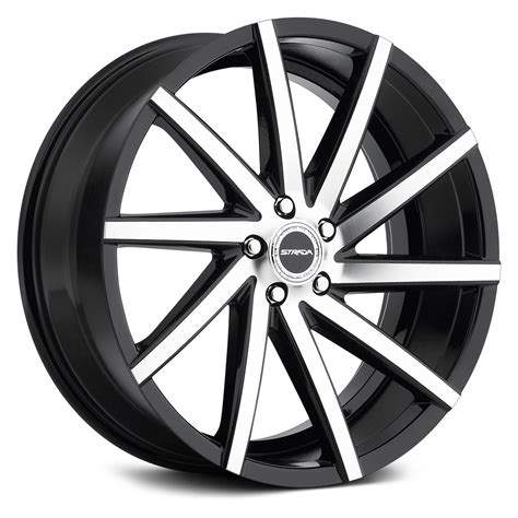 Strada® Sega Wheels Gloss Black With Machined Face Rims