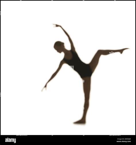 Ballerina dancing silhouette Stock Photo - Alamy