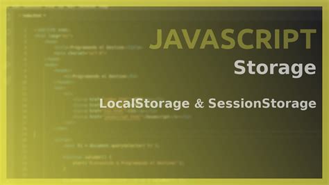 Curso Javascript LocalStorage SessionStorage YouTube