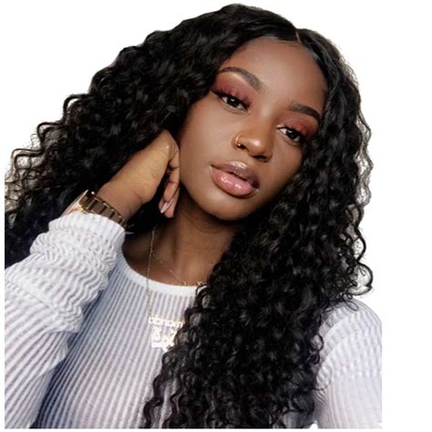 Alimice Water Wave Wig Brazilian Hair Lace Front Human Hair Wigs Pre