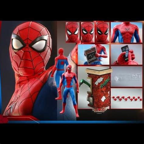 Jual HOT TOYS HT VGM48 1 6 SCALE FIGURE MARVEL SPIDERMAN CLASSIC SUIT Shopee Indonesia