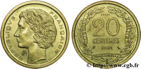 Essai Du Concours De 20 Centimes Par Robert 1961 Paris G 330 V26 1666