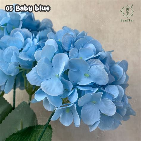 Jual Bunga Hortensia K Jumbo Hydrangea Artificial Bahan Kain Cabang