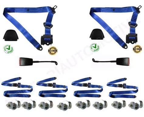 Kit Cinto De Segurança 6 Lugares D20 Cabine Dupla Azul Parcelamento