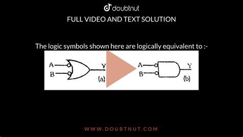 The Logic Symbols Shown Here Are Logically Equivalent To