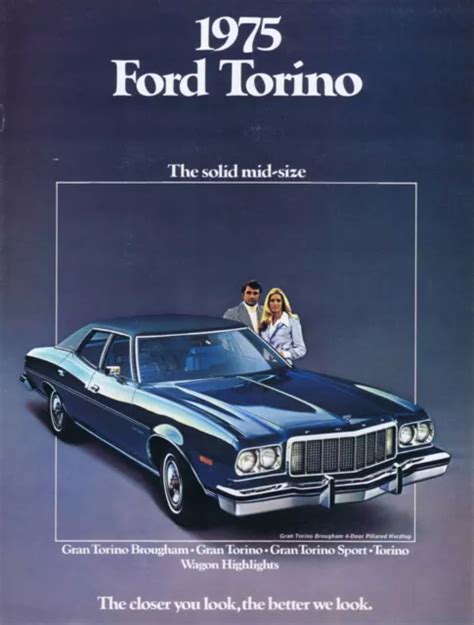 1975 FORD GRAN Torino Brougham Sport Wagon Prospectus États Unis