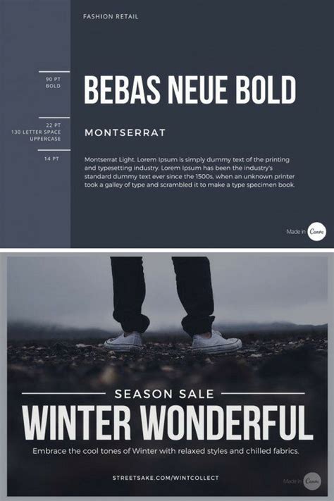 Canva Design // ultimate guide to font pairing // Bebas Neue Bold ...