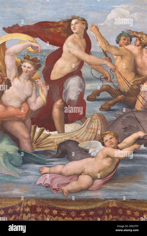 Triumph Of Galatea Raphael 1512 Detail Villa Farnesina Rome Italy